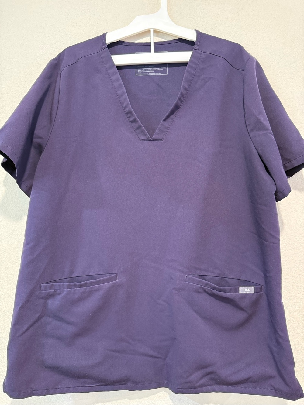 FIGS Women's Purple V-Neck Scrub Top
